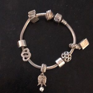 Pandora bracelet and charms
